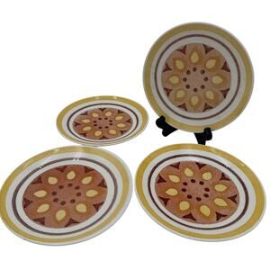 Vintage "Yellow Star" Salad Plates by Taylor Smith Taylor (TST) 7.25 inch Set/4